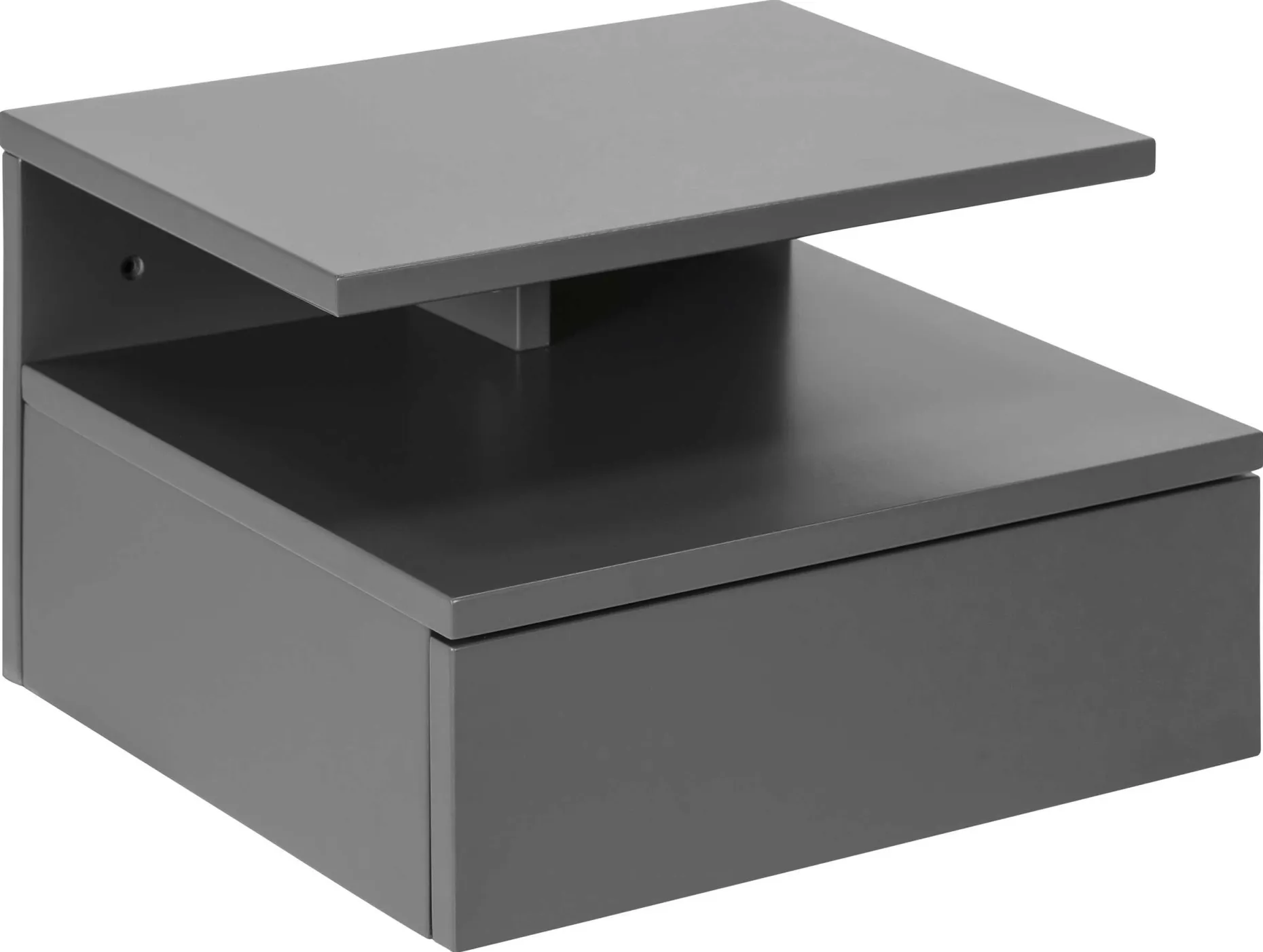 Wandnachttisch Ashton - 35x32x22cm - 1 Schublade - grau