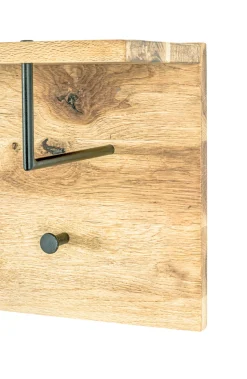Wandpaneel mit Ablage und 4 Knöpfen | 80 x 20 x 30 cm | Design Royal Oak