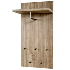 Wandpaneel mit Edelstahlhaken | 49 x 31 x 100 cm | Design Truffle Oak
