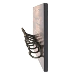 Wandpaneel mit 5 Haken | 60 x 8 x 25 cm | Farbe Bronze