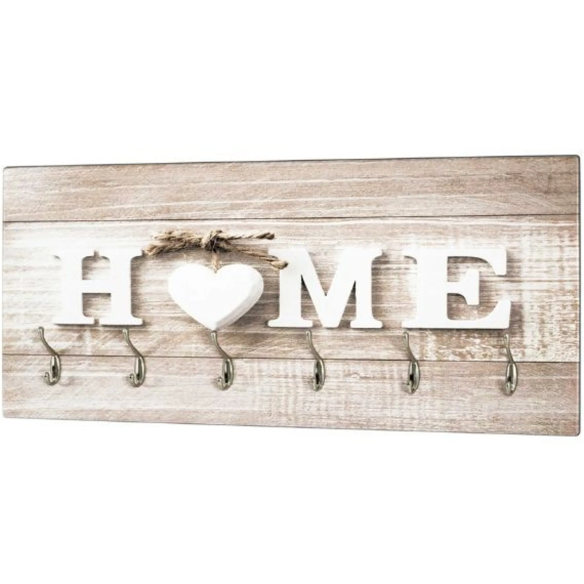 Wandpaneel mit 6 Haken | 90 x 8 x 40 cm | Home-design