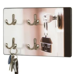 Wandpaneel mit 4 Haken | 30 x 5 x 21 cm | Metalldesign