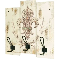 Wandpaneel mit 3 Haken | 38 x 9 x 42 cm | Papyrus-Design