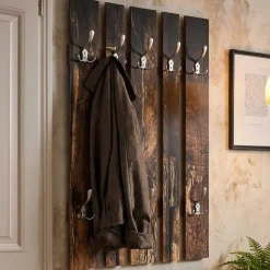Haku Wandpaneel mit 8 Haken | 65 x 9 x 100 cm | Parkettdesign