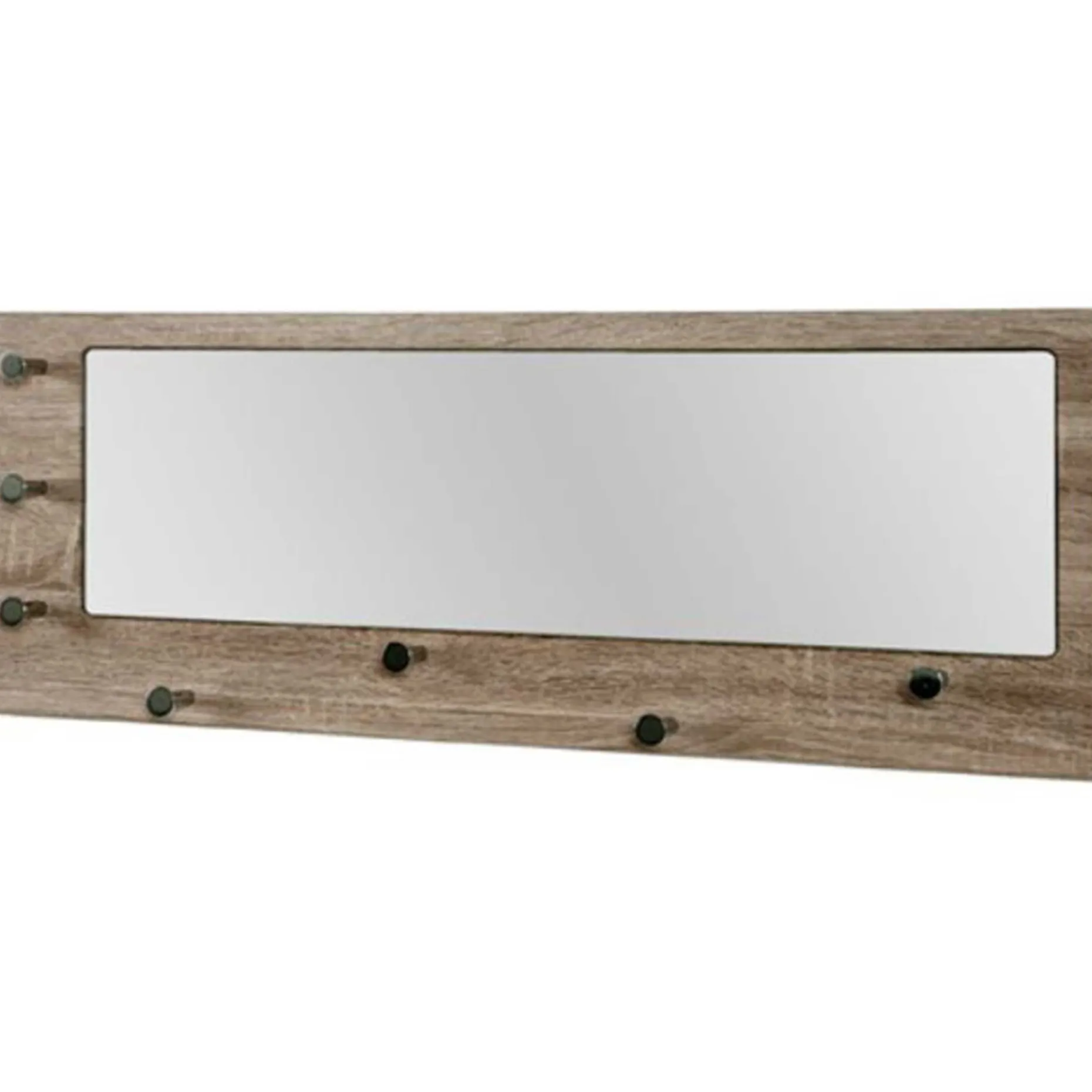 Wandpaneel mit Spiegel und Chromknöpfen | Design Truffle Oak