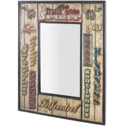 Haku Wandpaneel mit Spiegel | 52 x 70 cm | Vintage Design