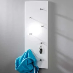 Wandpaneel mit 7 Tasten | 80 x 6 x 30 cm | High Gloss White