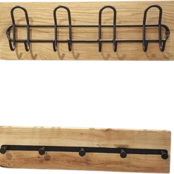 Wandpaneel-Set mit 8 Haken und 5 Knöpfen | Design Royal Oak