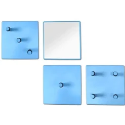 Wandpaneel-Set mit Spiegel | Blau