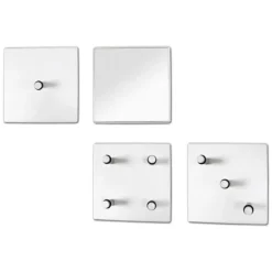 Wandpaneelset mit Spiegel | High Gloss White