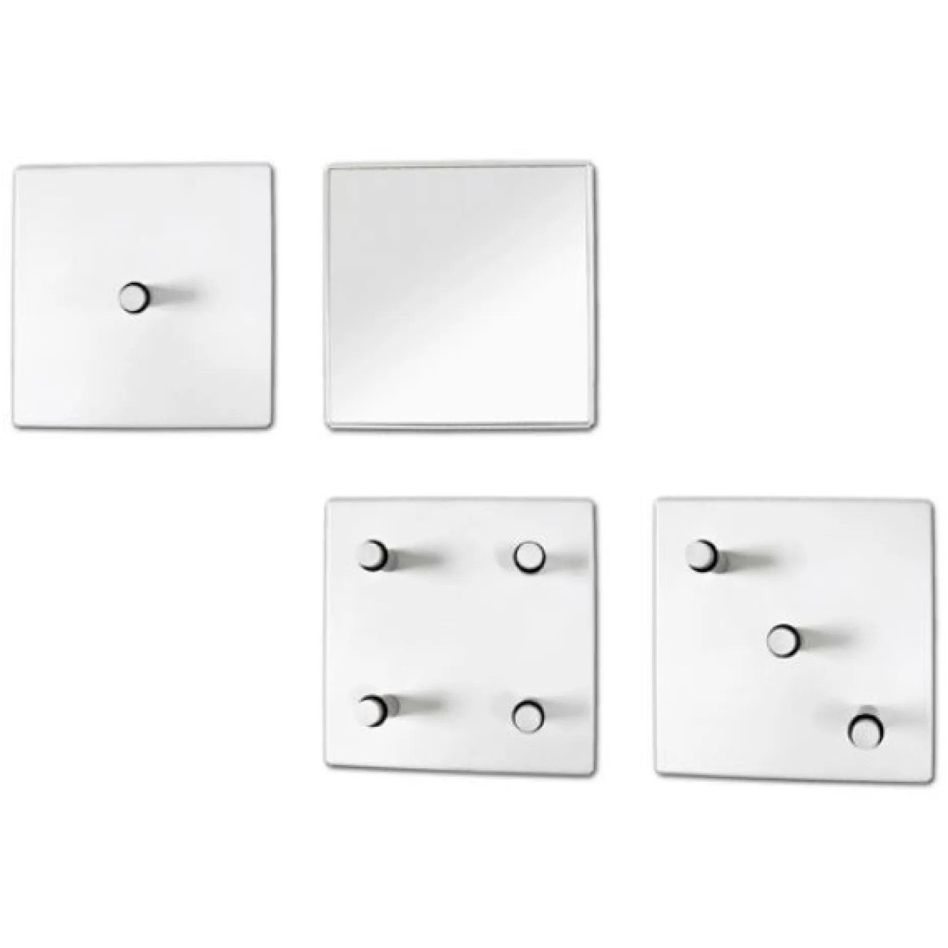 Wandpaneelset mit Spiegel | High Gloss White
