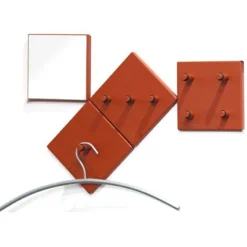Wandpaneel-Set mit Spiegel | Rot