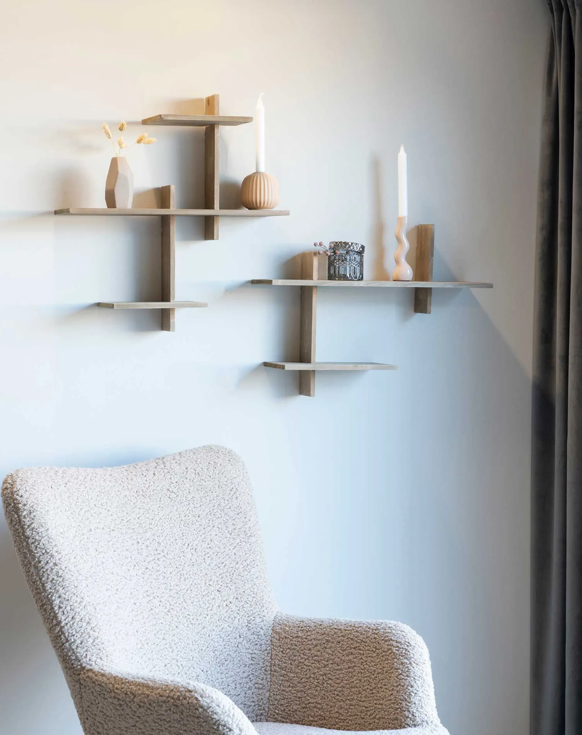 Wandregal aus natürlichem Kiefernholz - Ovada Shelf