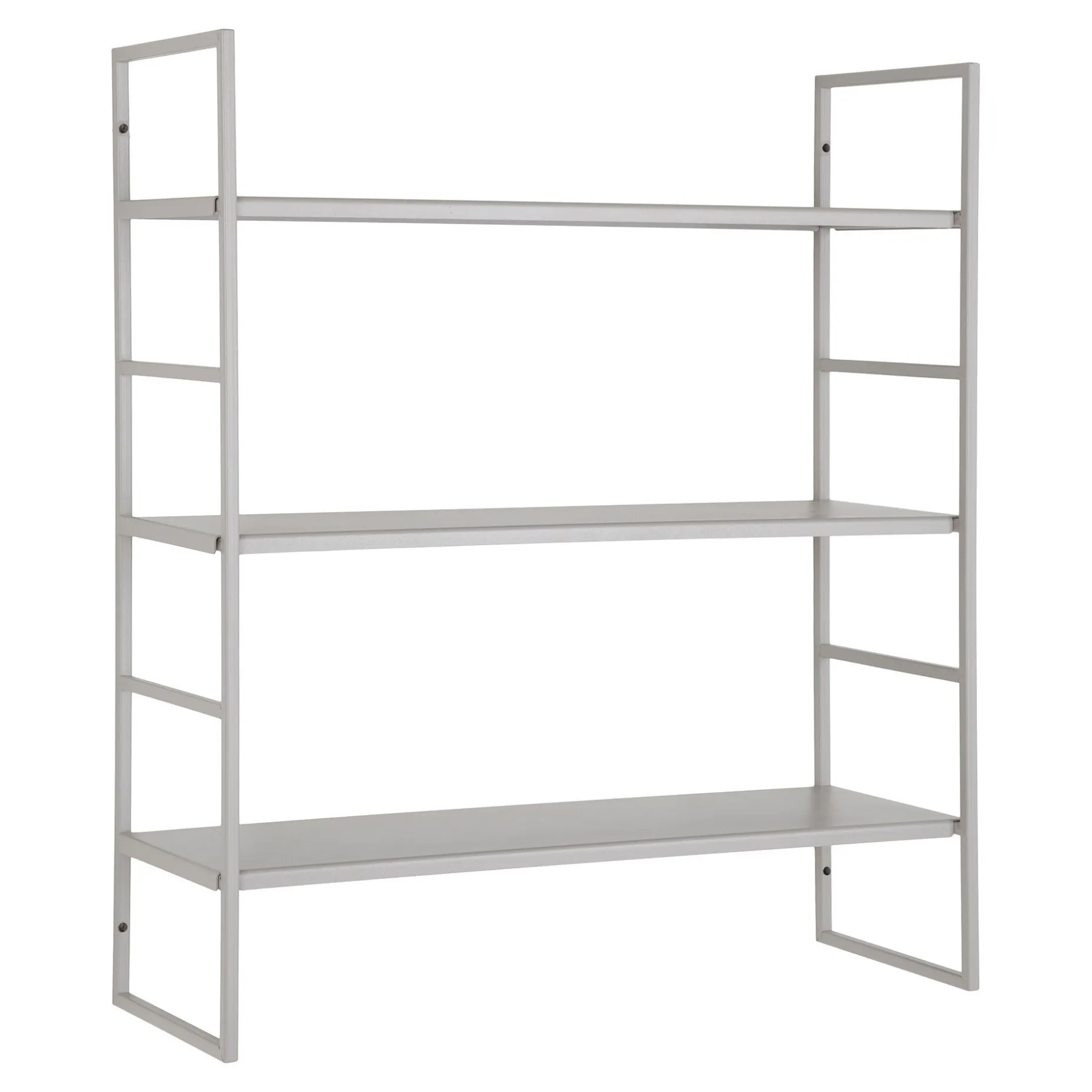 Wandregal Beja - 48x17x55 cm - Stahl grau