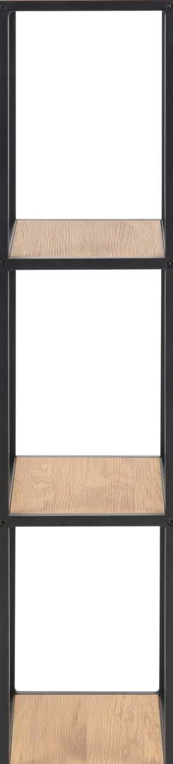 Wandregal Dover 37cm - schwarz/Wildeiche