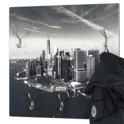 Wandregal mit 5 Haken | 60 x 8 x 60 cm | Skyline Design