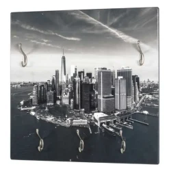 Wandregal mit 5 Haken | 60 x 8 x 60 cm | Skyline Design