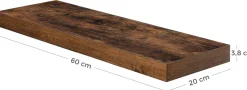 Wandregal Oman 60x20cm - rustikales Holz