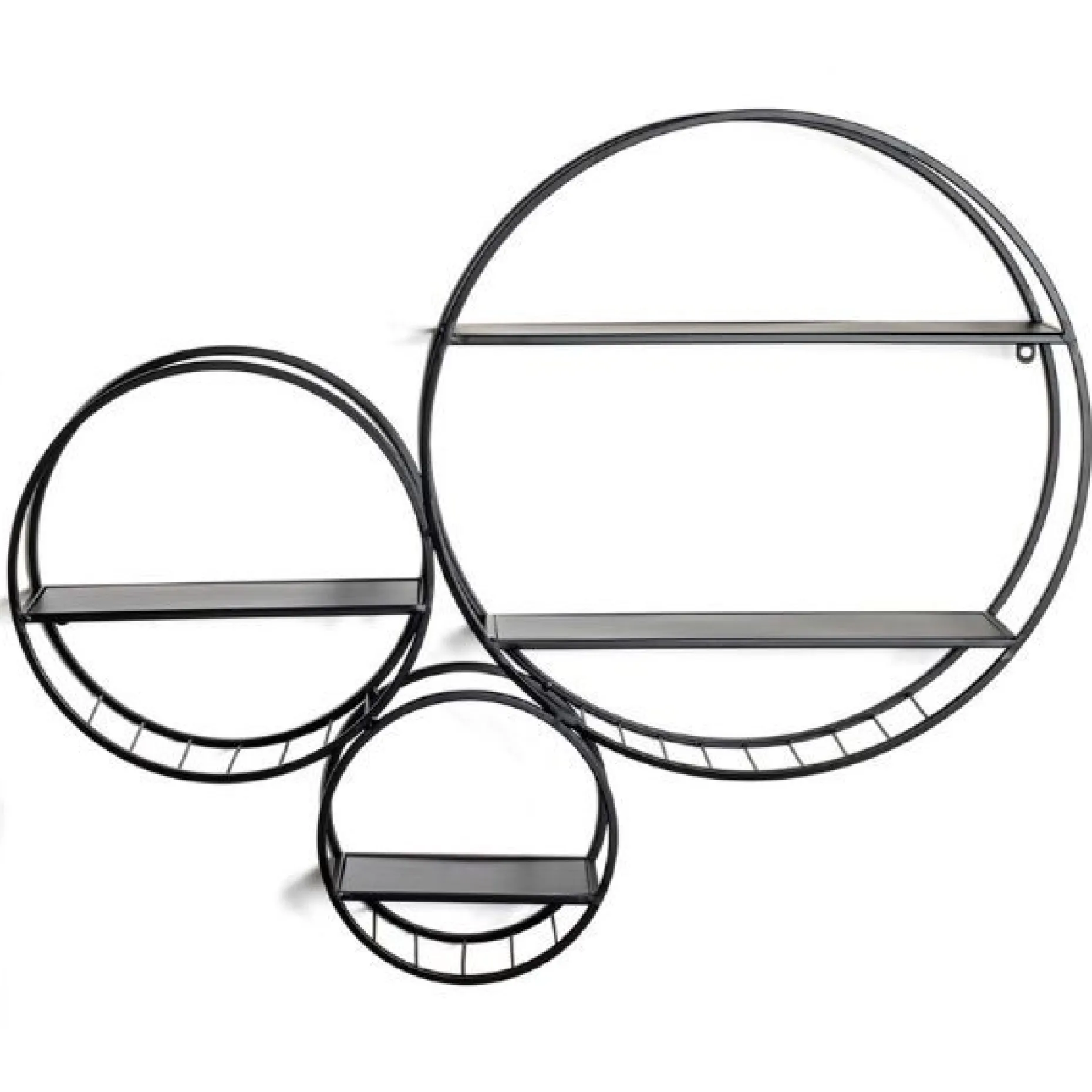 Wandregal-Set | 90 x 15 x 73 cm | Schwarz