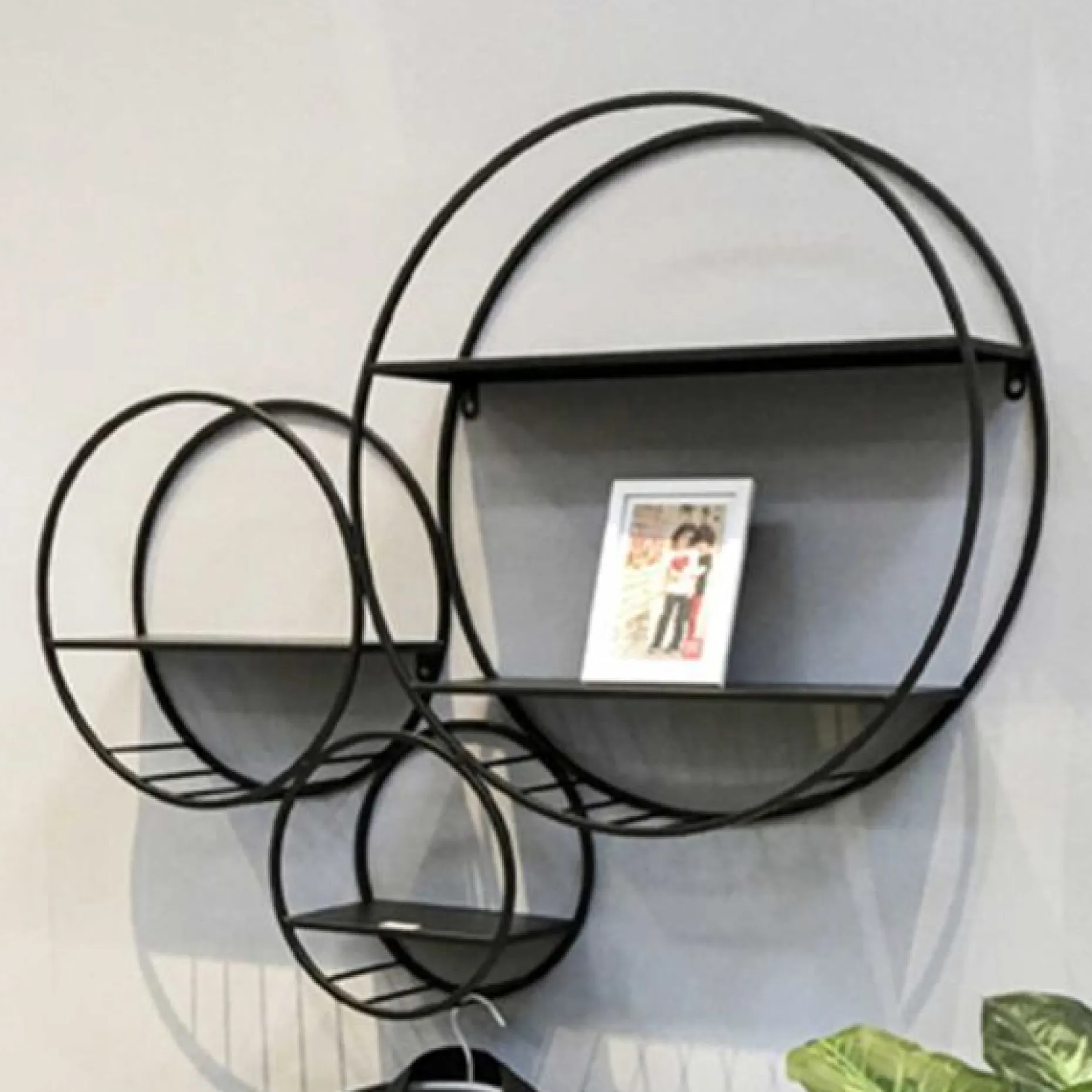 Wandregal-Set | 90 x 15 x 73 cm | Schwarz