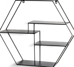 Wandregal | 61 x 16 x 54 cm | Schwarz