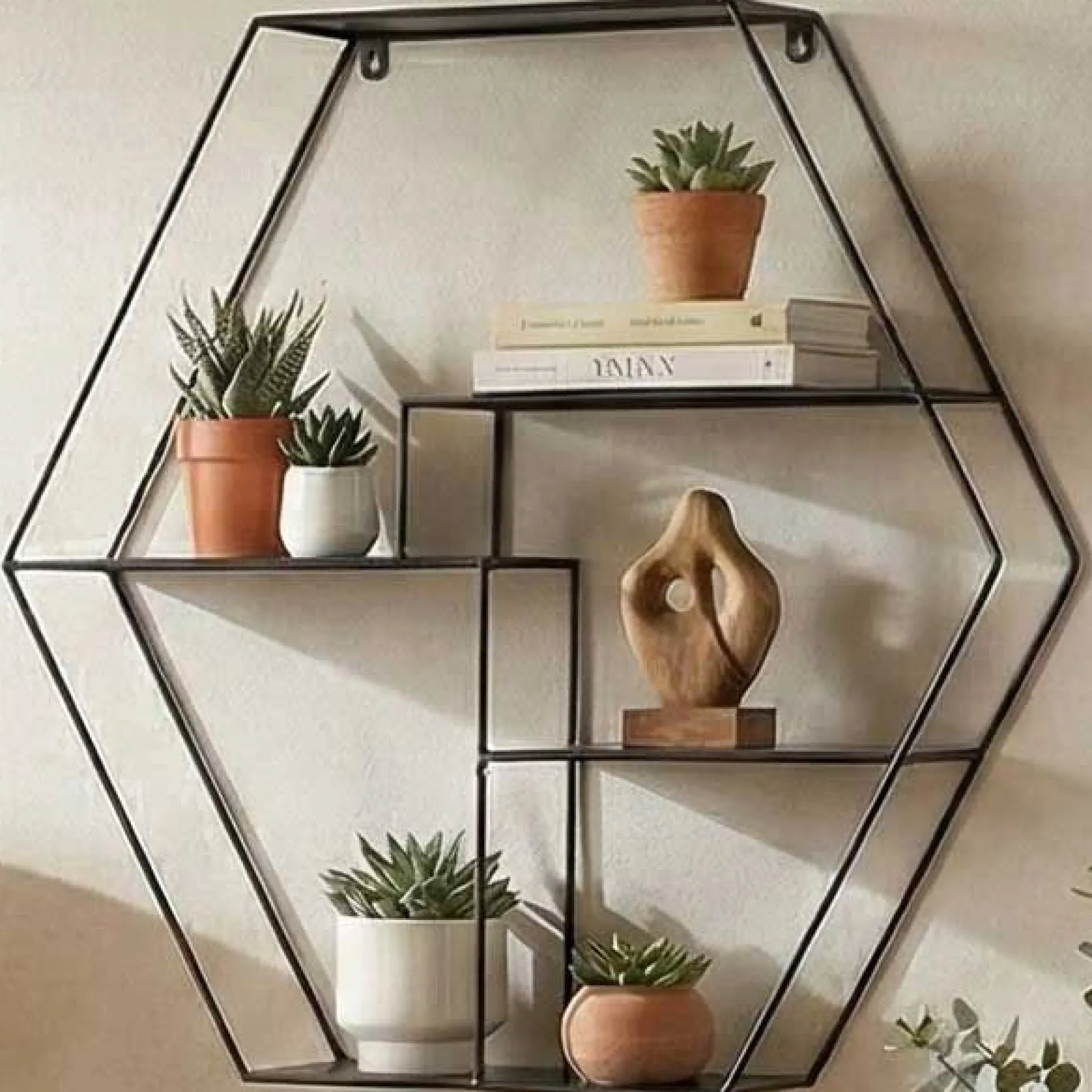 Wandregal | 61 x 16 x 54 cm | Schwarz