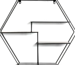 Wandregal | 61 x 16 x 54 cm | Schwarz