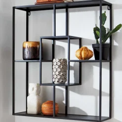 Wandregal | 60 x 18 x 70 cm | Schwarz