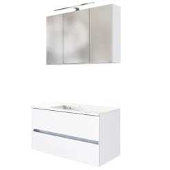 Waschbeckenmöbel-Set Brama 100cm - weiß