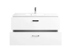 Waschbeckenschrank Bobbi 100cm 2 Schubladen - weiß