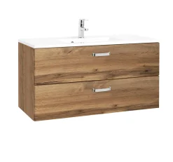 Waschbeckenschrank Bobbi 100cm 2 Schubladen - Eiche