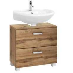 Waschbeckenschrank Bobbi 60cm 1 Tür und 1 Schublade - Eiche