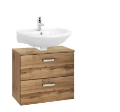 Waschbeckenschrank Bobbi 60cm 1 Tür und 1 Softclose-Schublade - Eiche
