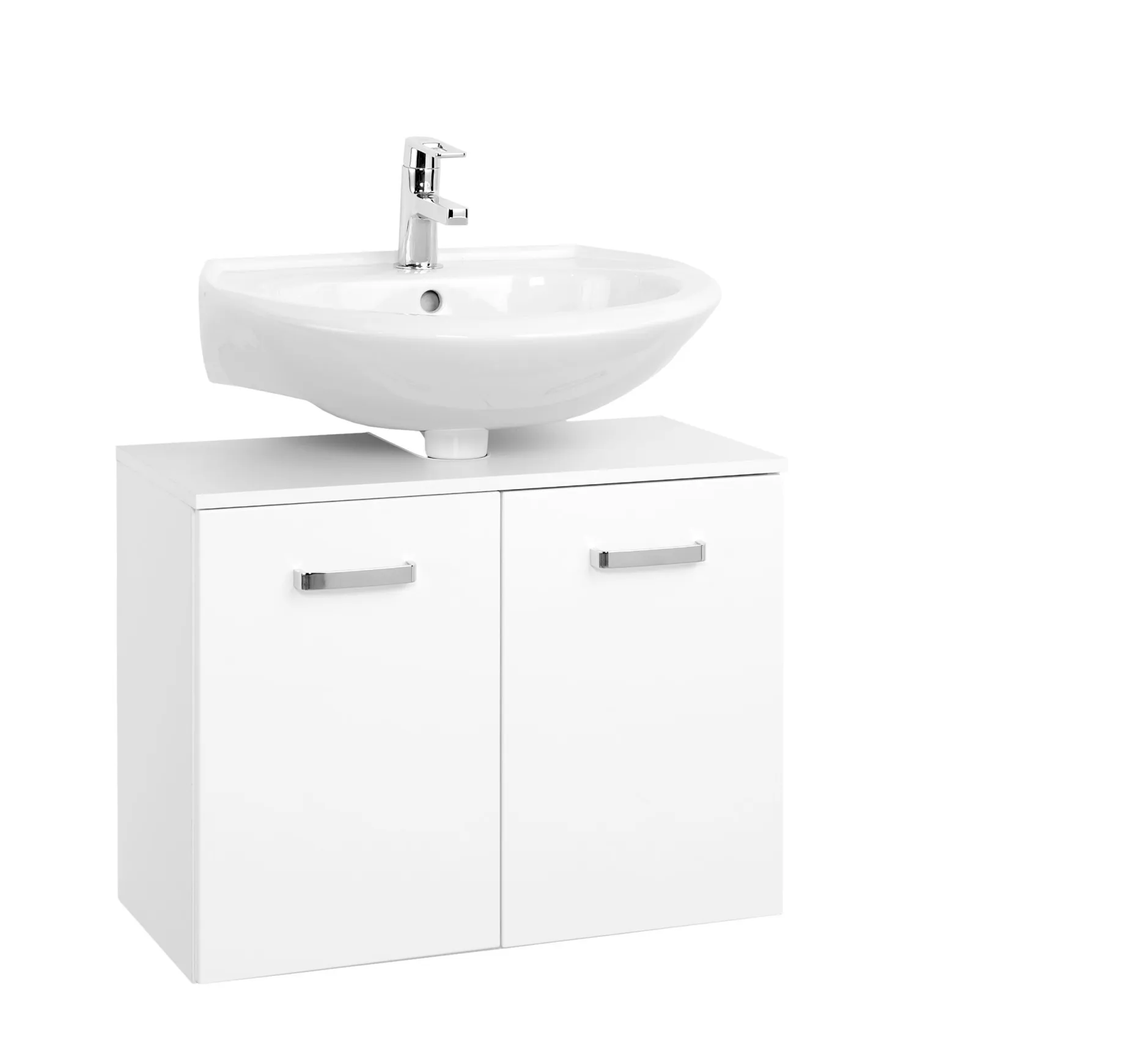 Waschbeckenschrank Bobbi 70cm 2 Türen - weiß