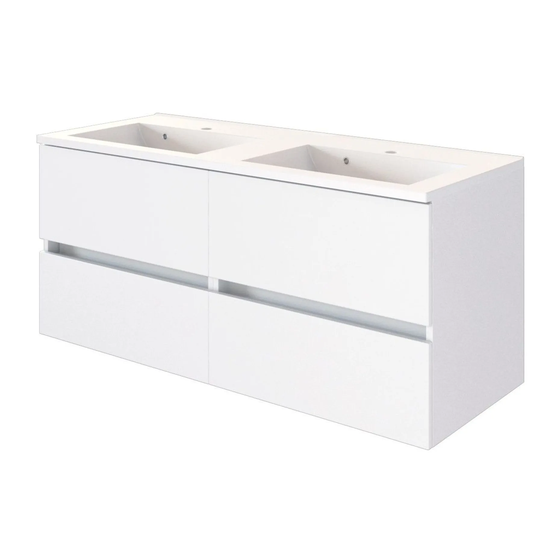 Waschbeckenschrank Brama 120cm 4 Schubladen - weiß