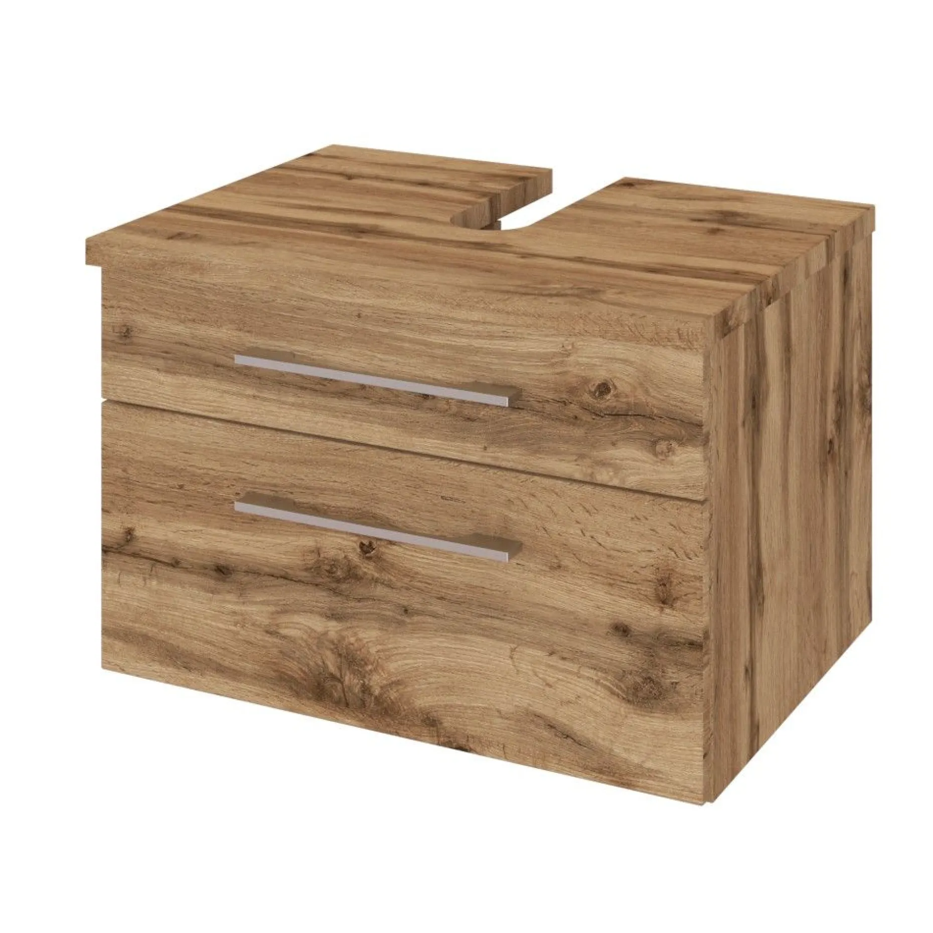 Waschbeckenschrank Dasa 60cm mit 2 Schubladen - Eiche wotan