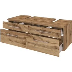 Waschbeckenschrank Dasa 120cm mit 4 Schubladen - wotan eiche