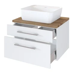 Waschbeckenschrank Dasa 60cm 2 Schubladen - weiß