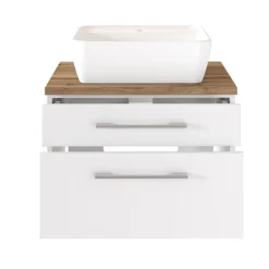 Waschbeckenschrank Dasa 60cm 2 Schubladen - weiß