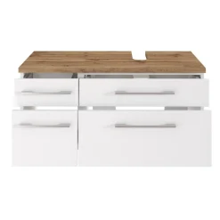 Waschbeckenschrank Dasa (rechts) 90cm mit 4 Schubladen - weiß