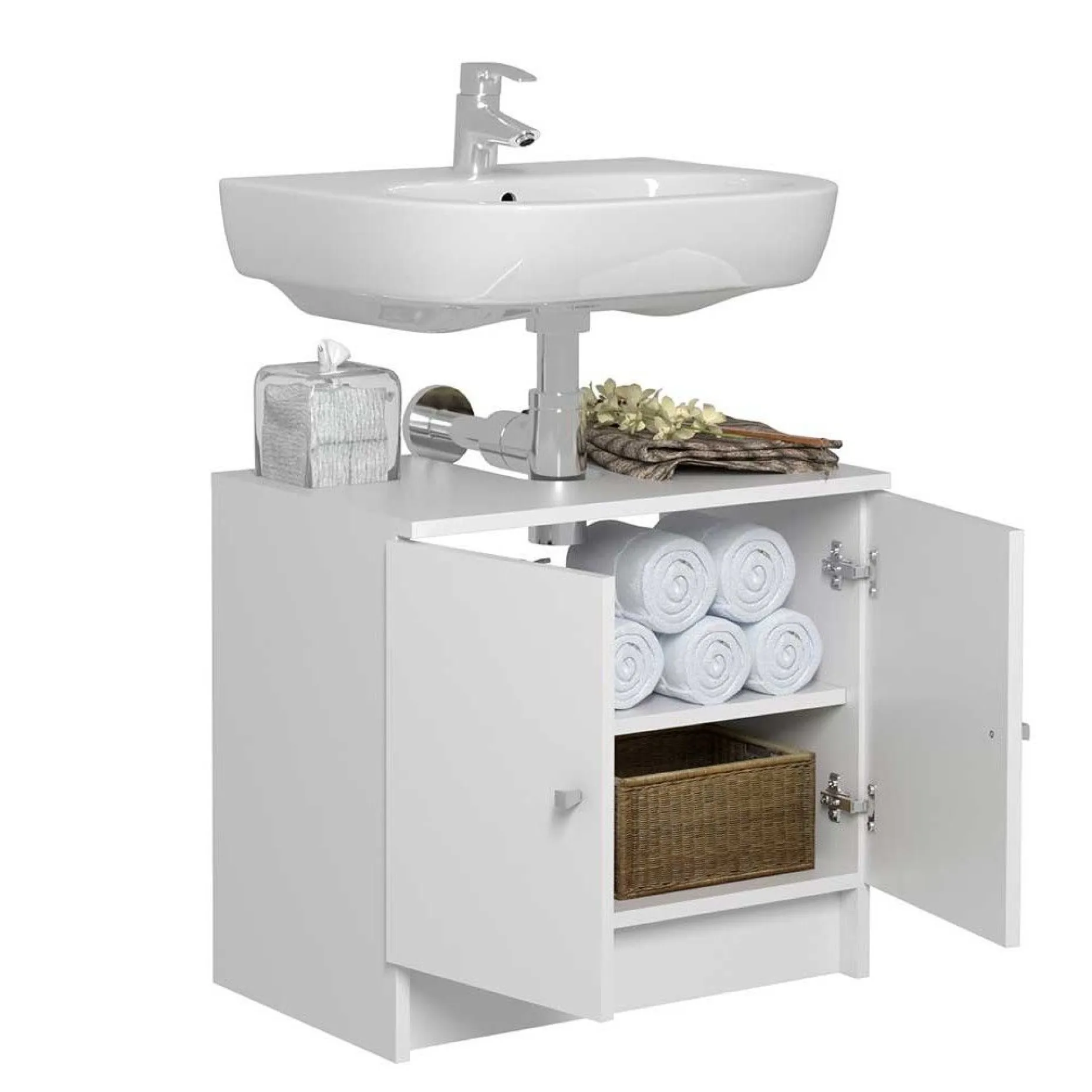 Waschbeckenschrank Fares 59cm - weiß