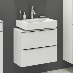 Waschbeckenschrank Hansen 60cm 2 Schubladen - weiß