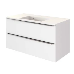 Waschbeckenschrank Hansen 100cm 2 Schubladen - weiß