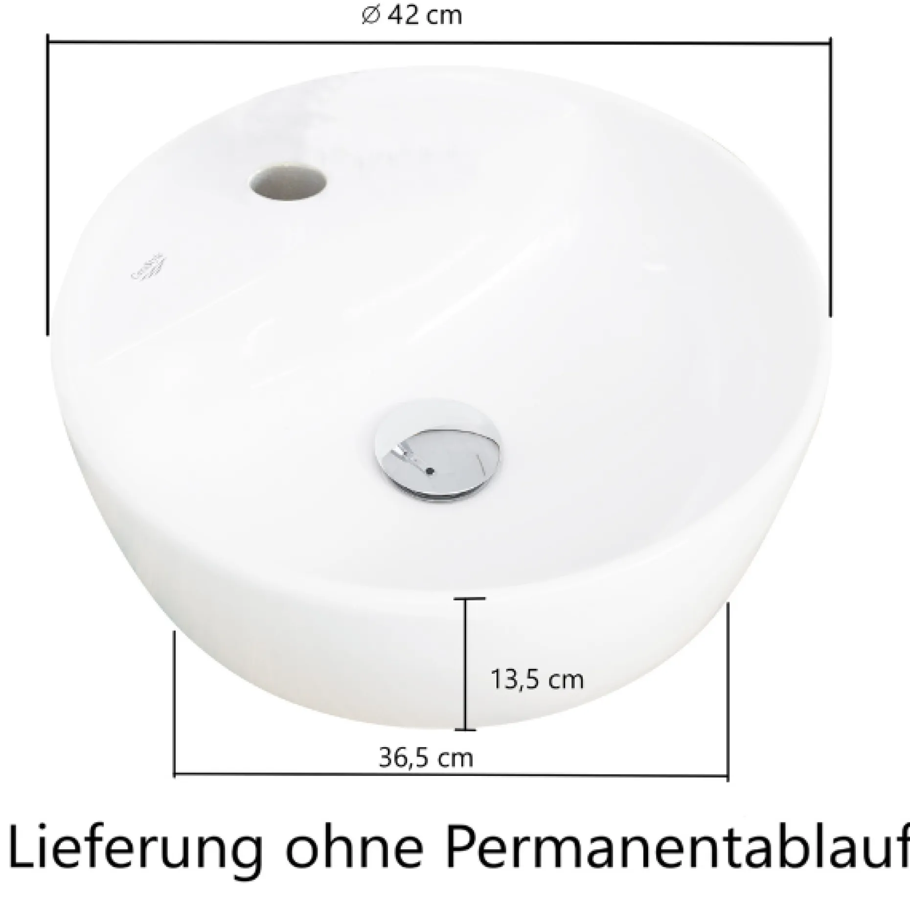 Waschbeckenschrank Karan 121cm mit zwei Waschbecken und zwei Schubladen - Eiche