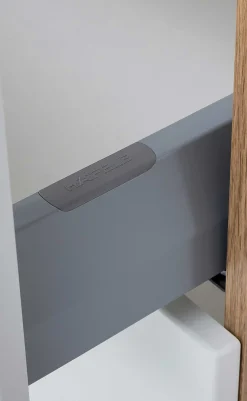 Waschbeckenschrank Lotuk 80cm 2 Schubladen - Eiche grau