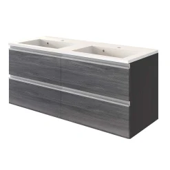 Waschbeckenschrank Lotuk 120cm 4 Schubladen - Eiche grau