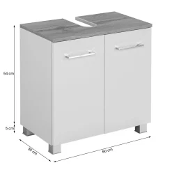 Waschbeckenschrank Pares 60cm 2 Schubladen - weiß