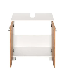 Waschbeckenschrank Pares 60cm 2 Schubladen - weiß/wotan eiche