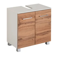 Waschbeckenschrank Pares 60cm 2 Schubladen - weiß/wotan eiche