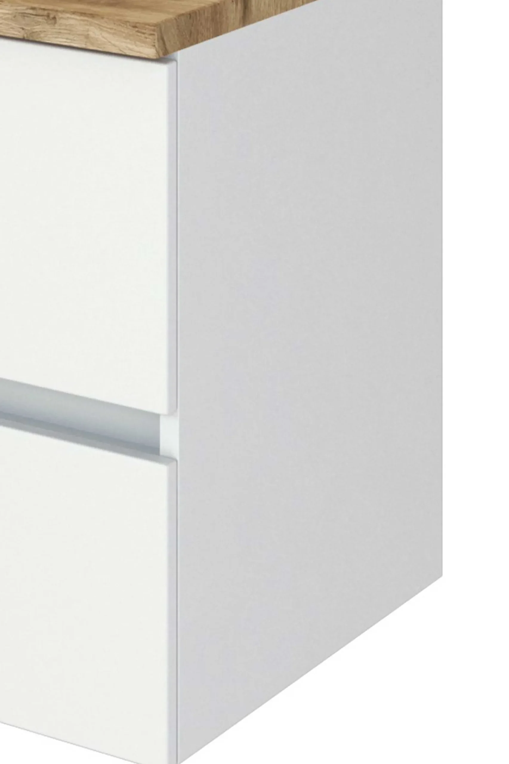 Waschbeckenschrank Pisca 100cm 2 Schubladen - weiß